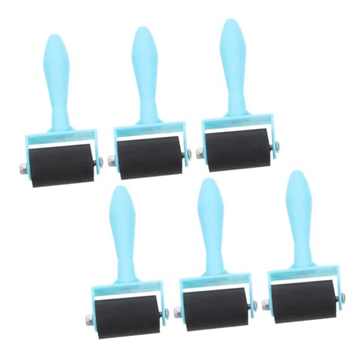 Gadpiparty Ink Roller Set 6pcs Soft Rubber for Boys and Girls Stamping Printmaking Tool Oil Painting Accessory Craft Roller