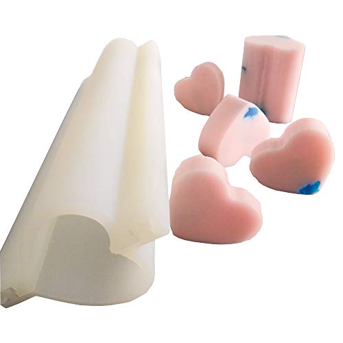 EchoDone Heart Tube Soap Mold Column Silicone Embed Soap Making Supplies Tool 900ML