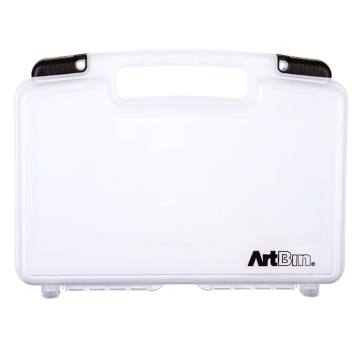 ArtBin 8014AB 14 Inch Quick View Carrying Case - 14 in. x 3.375 in. x 10.25 in., Lockable Art and Craft Supply Storage with Latches and Handles, Portable, Clear - size: 14 inch - Standard