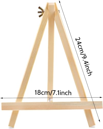 14 Pack 9 Inch Wood Easel, Painting Party Easel, Kids Student Tabletop Easels for Painting, Portable Canvas Photo Picture Sign Holder Tripod Painting Easels for Art & Crafts - style: 14