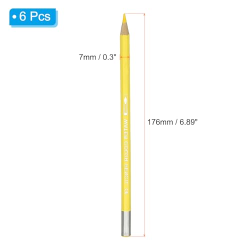 PATIKIL Watercolor Pencil, 6Pcs Water Soluble Pencils for Blending, Coloring, Sketch Drawing, Painting, Light Yellow - color: Light Yellow
