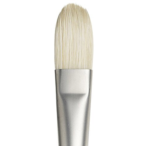 Winsor & Newton Artists' Oil Hog Paint Brush, Long Handle Size 10, Filbert - size: #10, style: Filbert
