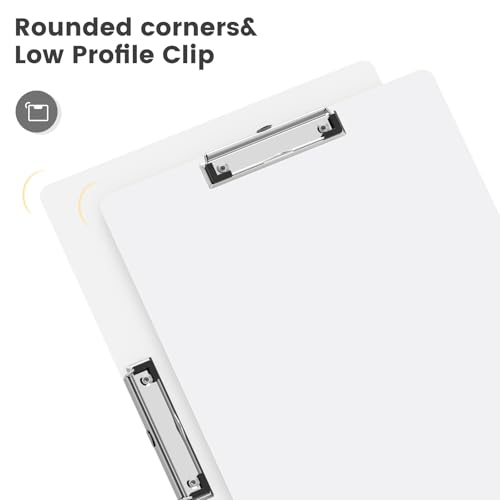 Extra Large 11x17 Clipboards, Landscape and Vertical Layout 2 Pack | White Plastic Drawing Boards with Low Profile Clip. Suitable for Watercolor, Sketching, Painting. Art & Drafting Supply - color: White
