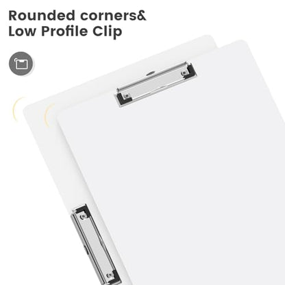 Extra Large 11x17 Clipboards, Landscape and Vertical Layout 2 Pack | White Plastic Drawing Boards with Low Profile Clip. Suitable for Watercolor, Sketching, Painting. Art & Drafting Supply - color: White