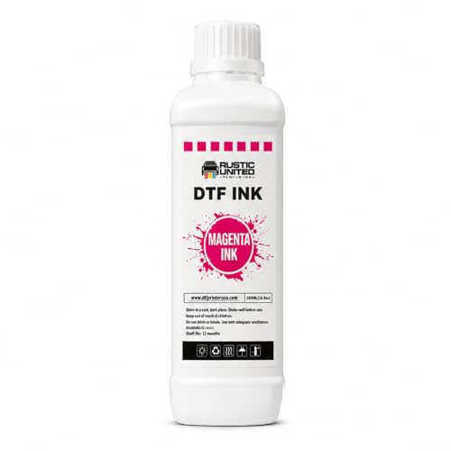 DTF Film Magenta Ink 500ml - Premium Heat Transfer Direct to Film Ink for DTF Printer L1800 XP600 I3200 ET-8550 XP15000 R1390 ET-4800 ET-2800 L800 - color: Magenta, size: 500ml