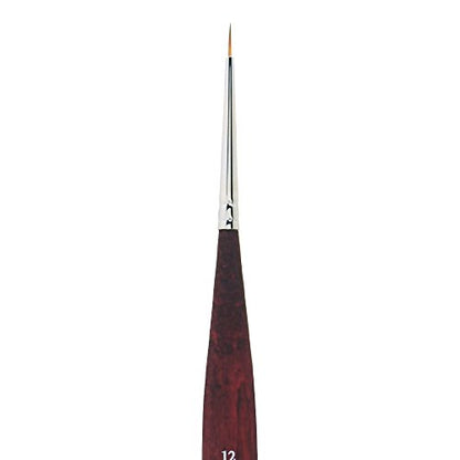 Princeton Velvetouch Mini Round Brush, Synthetic, Short Handle, Size 12/0 inch, 1 Count - size: Size 12/0 inch
