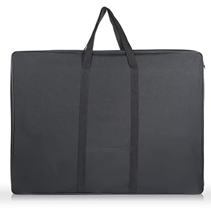 JJRING Art Portfolio Case, Wire Framed Nylon Portfolio Tote, Art Storage Bag in 37 Inches by 28 Inches, Great Carrying Bag for Artworks, Posters, Drawings, Prints(Black) - size: 37 Inches by 28 Inches