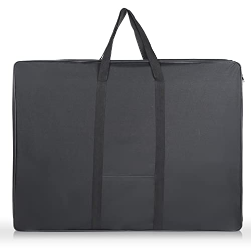 JJRING Art Portfolio Case, Wire Framed Nylon Portfolio Tote, Art Storage Bag in 37 Inches by 28 Inches, Great Carrying Bag for Artworks, Posters, Drawings, Prints(Black) - size: 37 Inches by 28 Inches