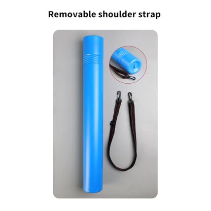 Professional Telescoping Art and Poster Tube Adjustable Shoulder Strap, Document Tube with Carrying Strap Artwork Cylinder - color: White