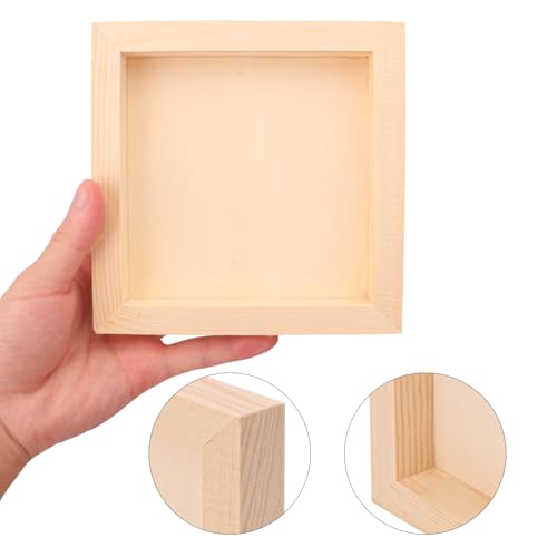 30 Pack Unfinished Wood Canvas Boards for Painting, 6 x 6 Inch Square Wooden Panels, Wood Panels Boards for Crafts and Painting, DIY Handicrafts, Home Decoration（Thickness 0.98 Inch）