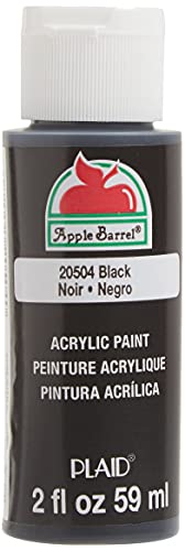 Apple Barrel Acrylic Paint in Assorted Colors (2 Ounce), 20504 Black - color: Black, size: 2 Fl Oz (Pack of 1)