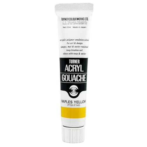 Turner Colour Works Acryl Gouache Artist Acrylic Paint - Single 20 ml Tube - Naples Yellow - color: Naples Yellow, size: 0.7 Fl Oz (Pack of 1)