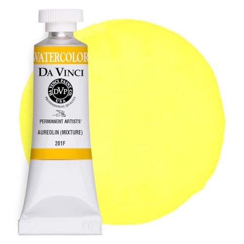 DA VINCI PAINTS Professional Artist Watercolor Paint, Aureolin (Mixture), 15mL - color: Aureolin (Mixture), style: 15mL