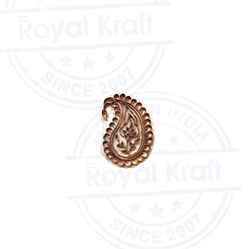 Creative Printing Stamp Brass Paisley Designs Wood Pottery Block - size: BSCtag002