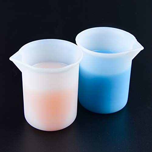 Coopay 12 Pieces 100 ml Silicone Measuring Cup DIY Resin Glue Tools Beaker for Making Handmade Craft Nonstick Silicone Mixing Cups