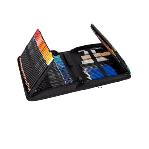 TEDILUVI Water-Soluble Oil-Based Professional Art Brushes Sketching Coloured Pencils Painting Set Complete