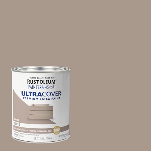 Rust-Oleum 1 qt 1994502 Almond Painters Touch 2X Ultra Cover Premium Latex Paint - color: Gloss Almond, size: 1 Quarts (Pack of 1)