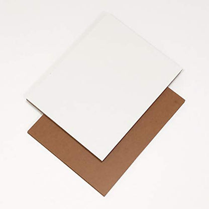 Custom Size 1/8 inch Thick White and Brown Hardboard Tempered Panel (12" X 12" (18 PCs)) - size: 12" X 12" (18 PCs)