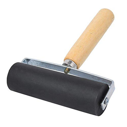 Rubber Brayer Roller Detachable Printing Roller for Ink, Printmaking, Block Stamping, Printing, Applying Glue, Wallpaper