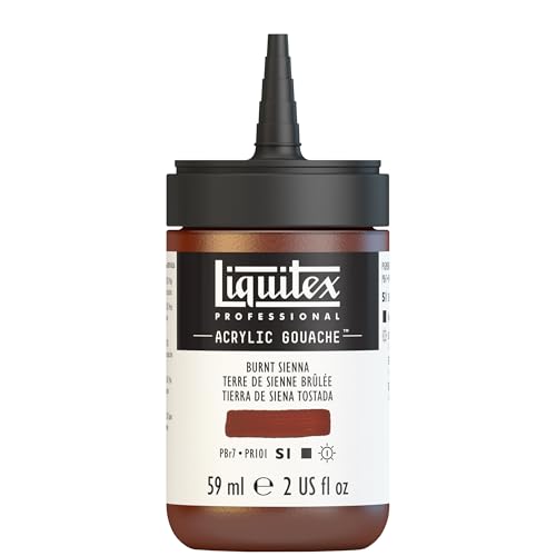 Liquitex Professional Acrylic Gouache, 2-oz (59ml) Bottle, Burnt Sienna - color: Burnt Sienna