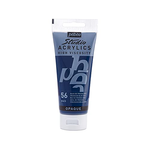 Pebeo - Acrylic Fine Studio Acrylics - Prussian Blue Hue - Prussian Blue Hue 100ml/3.38oz - color: Prussian Blue Hue