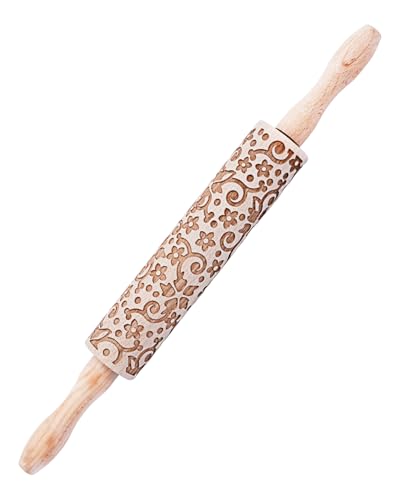 eZAKKA Clay Modeling Pattern Rollers Kit, Wooden Polymer Clay Texture Roller for Pottery, Ceramics & DIY Handcrafts, Style 3 - size: Style 3