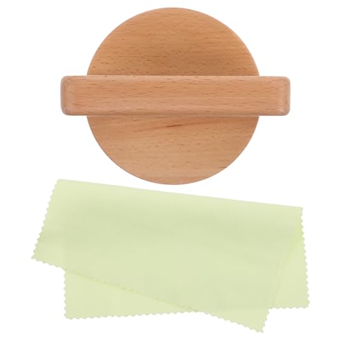 PERSELOSO Block Printing Baren with Wooden Handle - Printmaking Tool - 4 Inch Block Printing Press Pad for Linocut, Hand-Pressed Art Fabric, Scrapbook Crafts Projects