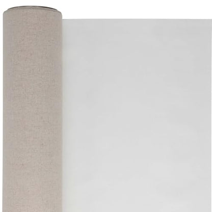Centurion Deluxe Professional Linen Canvas Roll - 72"x6 yd Medium, 11 oz. Weight, Non-Absorbent, Enhanced Primed Canvas Roll for Oil Painters - size: 72 in x 6 yard