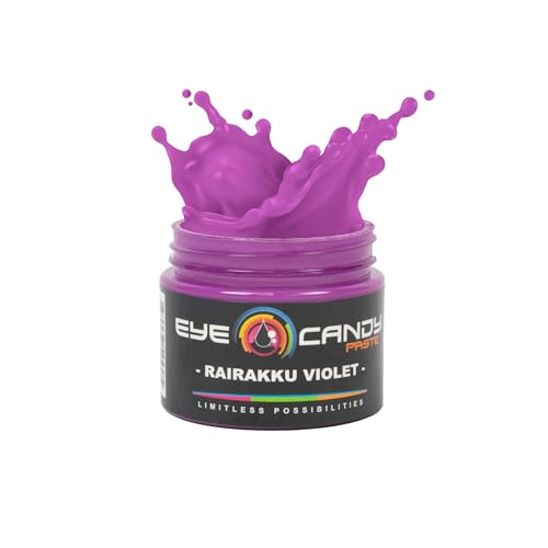 Eye Candy Resin Pigment Paste – Highly Pigmented Epoxy Color, 2 oz, Solid Non-Metallic, Mixable for Custom Shades (Rairakku Violet) - color: Rairakku Violet