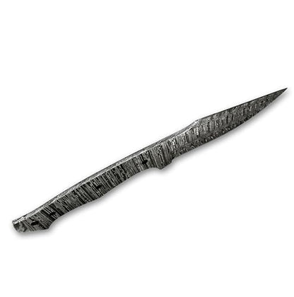 Custom Hand Forged Damascus Steel Blank Blade Knife Making Kit Leather sheath, Pins, Scales, Damascus Blade Billet Knife Making Supply (BK-G) - color: BK-G
