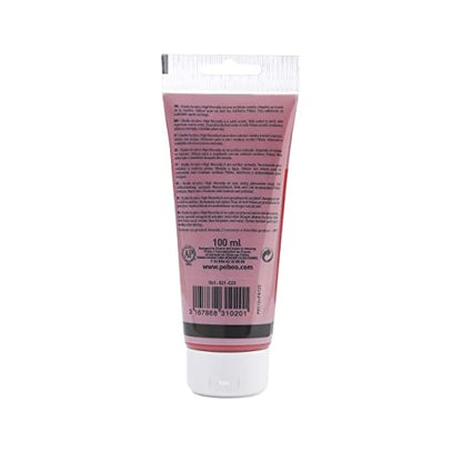 PEBEO - Acrylic Fine Studio Acrylics - Quinacridone Scarlet - Quinacridone Scarlet 100ml/3.38oz, 100 ml Tubes (831-020) - color: Quinacridone Scarlet