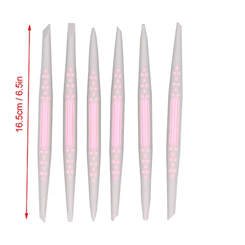 FLEXMAN 6Pcs Silicone Clay Sculpting Tool, Fondant Cake Decorating Tools, Modeling Dotting Tool, Pottery Craft Use for DIY Handicraft, Silicone Brush, Sculpture Pottery, Nail Art