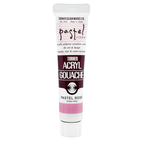 Turner Colour Works Acryl Gouache Artist Acrylic Paint - Single 20 ml Tube - Pastel Rose - color: Pastel Rose, size: 0.7 Fl Oz (Pack of 1)