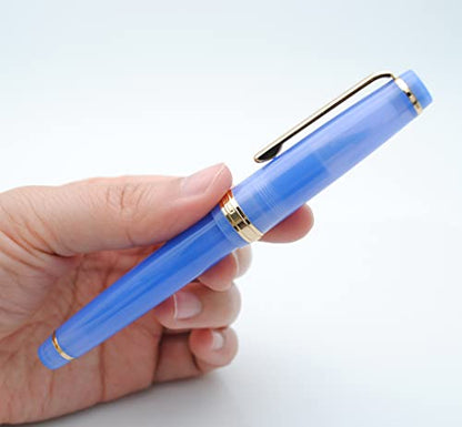 JINHAO 82 Fountain Pen with Gold Clip (F Nib 0.5mm, Azure Blue) - color: Azure Blue