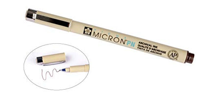 SAKURA PIGMA MICRON, PACK OF 4 ESSENTIAL COLORS, BLACK+RED+BLUE+SEPIA, (PN) - size: PN