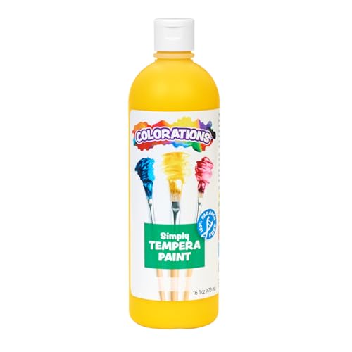 Colorations Paraben-Free Simply Tempera Paint 16 oz -Yellow - color: Yellow