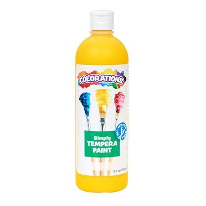 Colorations Paraben-Free Simply Tempera Paint 16 oz -Yellow - color: Yellow