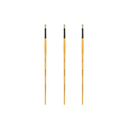 Creative Mark Mimik Hog Professional Synthetic Hog Bristle Paint Brush - Versatile Alternative to Natural Hog Hair Paint Brushes for Oil Painting, Acrylics, Inks, Dyes, Gauce & Watercolors - size: Filbert # 2