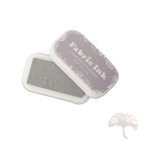 Ink Pads for Rubber Stamps, Stamp Pad for Fabric Wood Paper Stamping, Washable Fingerprint Thumbprint Ink Pad, Craft Ink Pad Stamps Partner DIY Color (Gray) - color: Gray