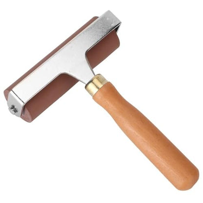 Anu Limen Soft Rubber Brayer High-Elasticity Roller for Printmaking, Scrapbooking & Art Crafts, Even Ink Application, Non-Slip Handle(10cm) - size: 10cm