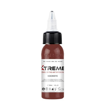 Xtreme Tattoo Ink, Versatile Medium Viscosity for Precision Tattooing, Rich Hue, Quick Healing, Acrylic-Free, Water Based and Premium Quality - Ready-to-Use Tattoo Ink (Sockeye, 1 oz) - color: Sockeye, size: 1 oz