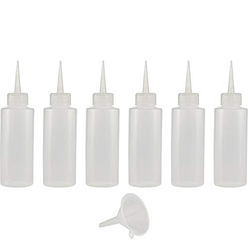 Creative Mark Flo Expressions Artist Paint Bottles - Detailing Bottles Multipack with Funnel for Fine Lines and Small Details - Pack of 6 (30ml/1oz)