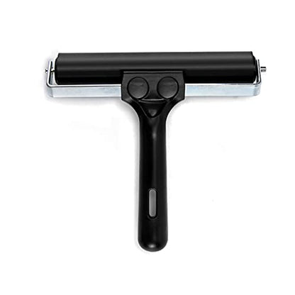 QWORK 6 Inch Rubber Roller, Tape Roller for Print, Tape, Wallpapers, Scrapbooks - size: 6 inch