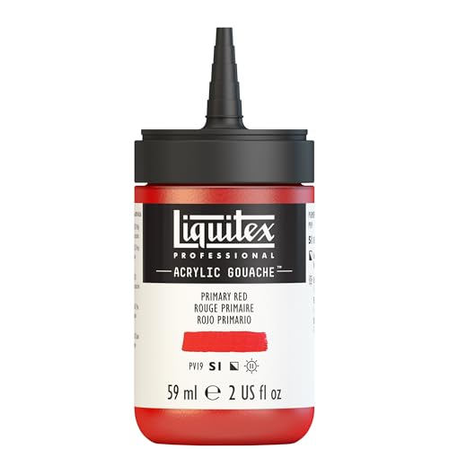 Liquitex Professional Acrylic Gouache, 2-oz (59ml) Bottle, Primary Red - color: Primary Red