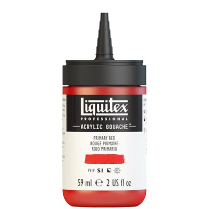 Liquitex Professional Acrylic Gouache, 2-oz (59ml) Bottle, Primary Red - color: Primary Red