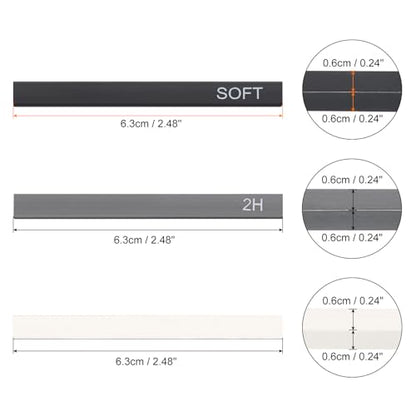 PATIKIL Compressed Charcoal Sticks Set, 3 Type Art Supplies Sketch Square Stick for Artist Drawing Sketching Shading Painting, Black White