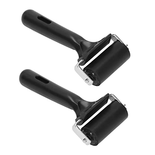 Rubber Brayer Roller, Premium Rubber Construction with Non Slip Plastic Handle, for Printmaking Painting Printing Stamping Wallpaper Scrapbooking