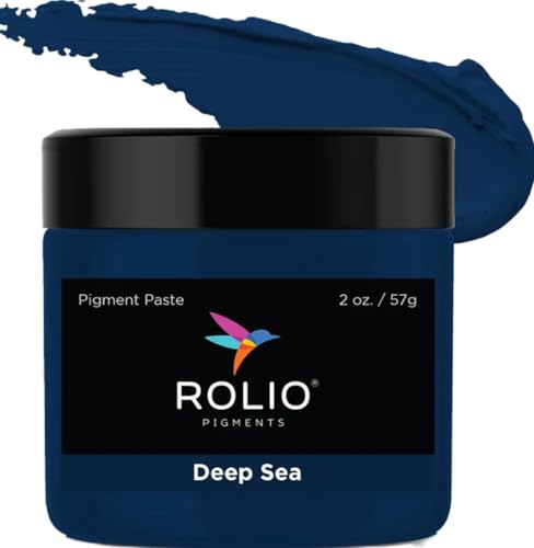 Rolio Pigment Paste, 2oz Jar - Deep Sea, Ideal for Epoxy Projects, Rich Dye for Vibrant Art, Epoxy Resin Dye and Pigment Paste for Coating, Casting, Molding, and DIY Craft Creations - color: Deep Sea