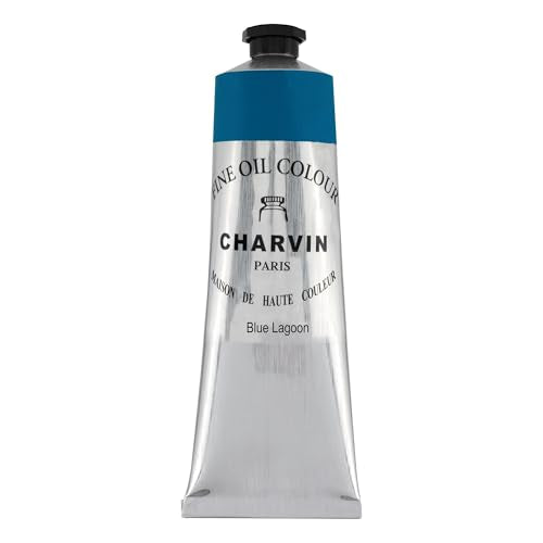 Charvin Extra Fine Oil Paint 150 mL Tube Blue Lagoon – Professional Artist Oil Color, Archival Quality, Smooth Finish, Nature-Inspired Tone - color: Blue Lagoon