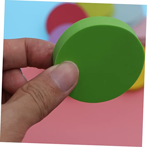 Uonlytech 10-Piece Rubber Carving Blocks Set for DIY Crafts 1x5cm Round Stamp Carving Blocks for Scrapbooking and Postcards for Artists Random Color